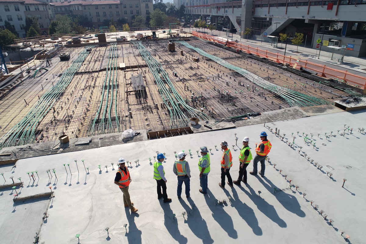 Precast construction site operations